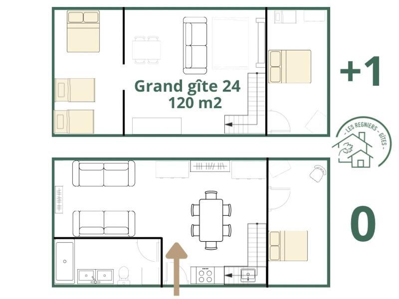 Les Regniers - 2 Gites Voisins Pour Familles Et Groupes Eynesse Dış mekan fotoğraf